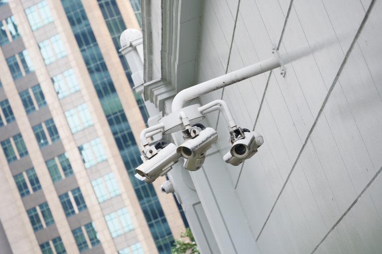 CCTV Cameras hanging on the wall